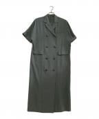 RIM.ARKリムアーク）の古着「半袖ワンピース　Double breasted OP　25SS」｜グリーン