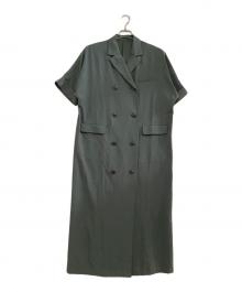 RIM.ARK（リムアーク）の古着「半袖ワンピース　Double breasted OP　25SS」｜グリーン