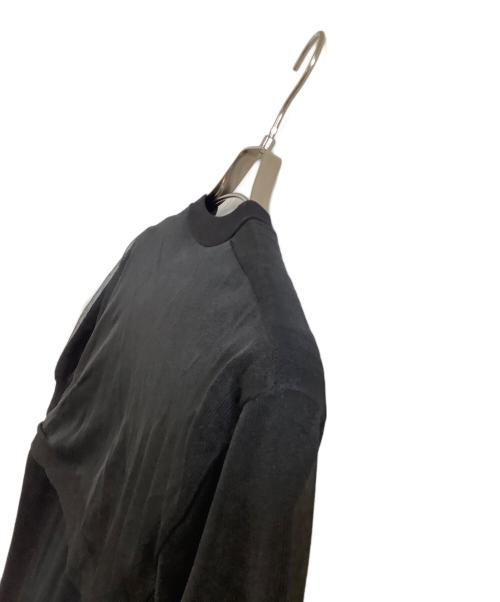 RIM.ARK（リムアーク）RIM.ARK (リムアーク) 半袖ワンピース　Chiffon Docking CD/OP　25SS ブラック サイズ:38の古着・服飾アイテム