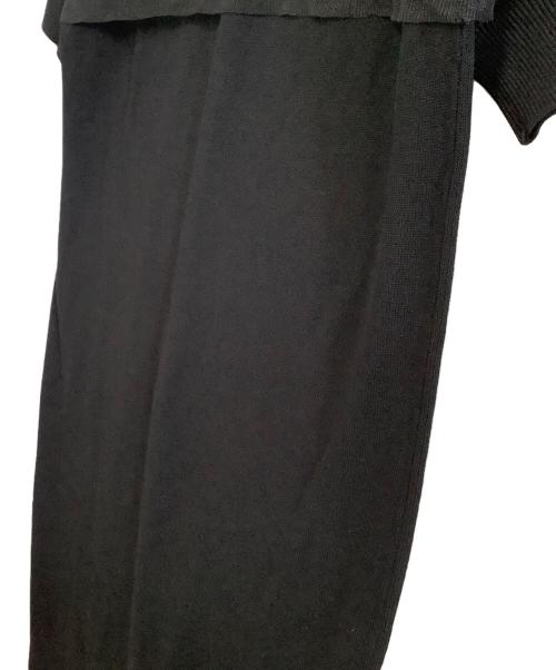 RIM.ARK（リムアーク）RIM.ARK (リムアーク) 半袖ワンピース　Chiffon Docking CD/OP　25SS ブラック サイズ:38の古着・服飾アイテム