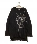 BLACK Scandal Yohji Yamamotoブラックスキャンダルヨウジヤマモト）の古着「厚手ニット　蜘蛛の巣　18AW」｜ブラック