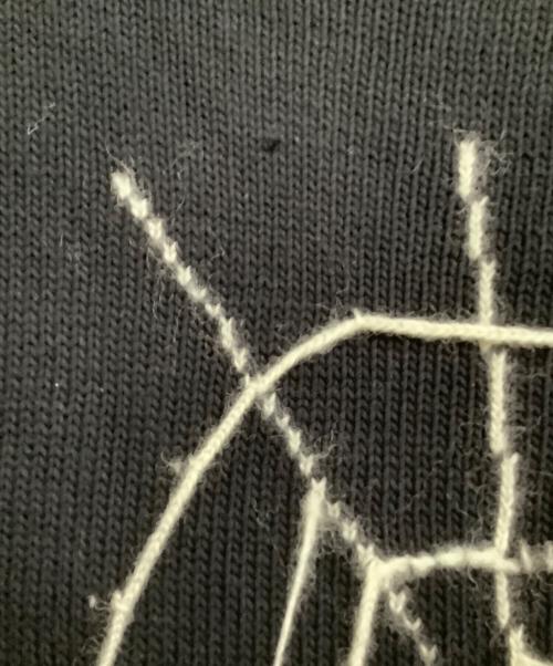 BLACK Scandal Yohji Yamamoto（ブラックスキャンダルヨウジヤマモト）BLACK Scandal Yohji Yamamoto (ブラックスキャンダルヨウジヤマモト) 厚手ニット　蜘蛛の巣　18AW ブラック サイズ:Lの古着・服飾アイテム