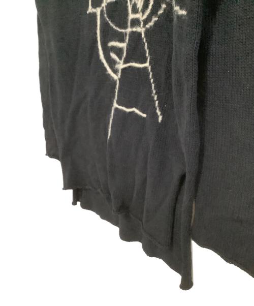 BLACK Scandal Yohji Yamamoto（ブラックスキャンダルヨウジヤマモト）BLACK Scandal Yohji Yamamoto (ブラックスキャンダルヨウジヤマモト) 厚手ニット　蜘蛛の巣　18AW ブラック サイズ:Lの古着・服飾アイテム