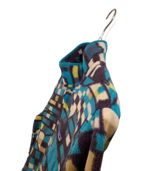 Patagonia（パタゴニア）Patagonia (パタゴニア) フリースジャケット　ライトウェイト・シンチラ・スナップT・プルオーバー パープル×ブルー サイズ:Mの古着・服飾アイテム