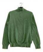 POLO RALPH LAURENポロ・ラルフローレン）の古着「薄手ニット　ハーフジップ」｜グリーン