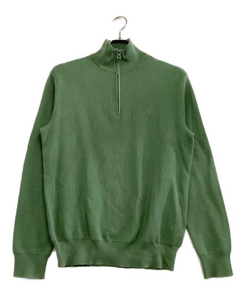 POLO RALPH LAUREN（ポロ・ラルフローレン）POLO RALPH LAUREN (ポロ・ラルフローレン) 薄手ニット　ハーフジップ グリーン サイズ:M 未使用品の古着・服飾アイテム