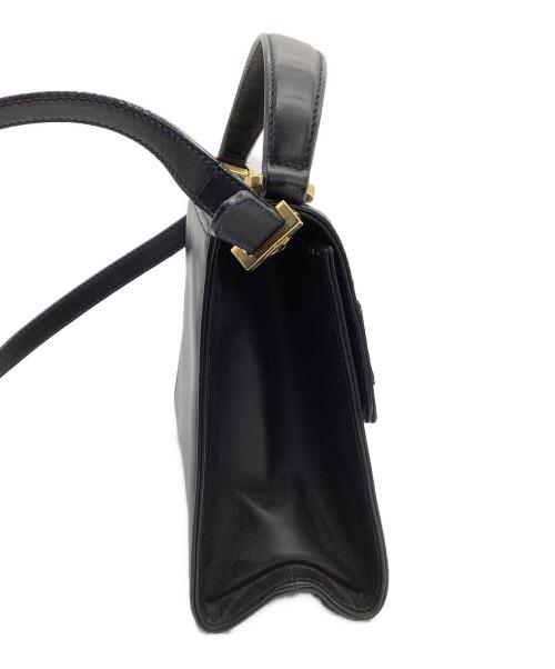 Salvatore Ferragamo（サルヴァトーレ フェラガモ）Salvatore Ferragamo (サルヴァトーレ フェラガモ) 2WAYバッグ　ヴァラリボン ブラックの古着・服飾アイテム