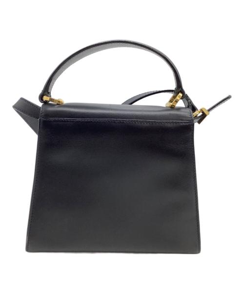 Salvatore Ferragamo（サルヴァトーレ フェラガモ）Salvatore Ferragamo (サルヴァトーレ フェラガモ) 2WAYバッグ　ヴァラリボン ブラックの古着・服飾アイテム