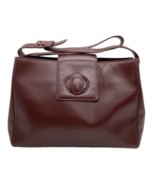 Cartier（カルティエ）Cartier (カルティエ) ショルダーバッグ　ターンロック ボルドーの古着・服飾アイテム