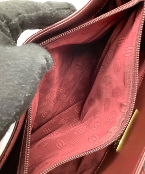 Cartier（カルティエ）Cartier (カルティエ) ショルダーバッグ　ターンロック ボルドーの古着・服飾アイテム