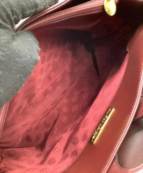 Cartier（カルティエ）Cartier (カルティエ) ショルダーバッグ　ターンロック ボルドーの古着・服飾アイテム