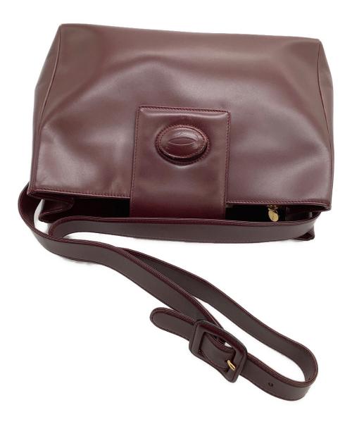 Cartier（カルティエ）Cartier (カルティエ) ショルダーバッグ　ターンロック ボルドーの古着・服飾アイテム