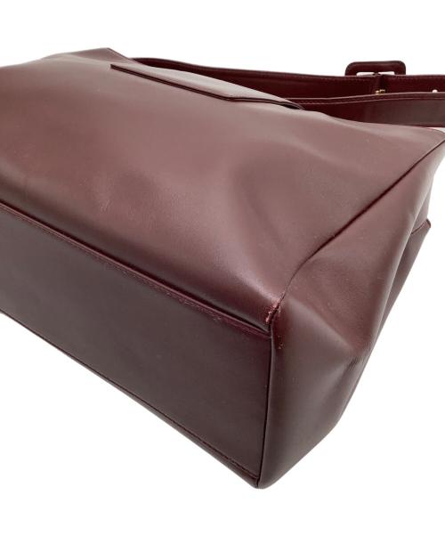 Cartier（カルティエ）Cartier (カルティエ) ショルダーバッグ　ターンロック ボルドーの古着・服飾アイテム