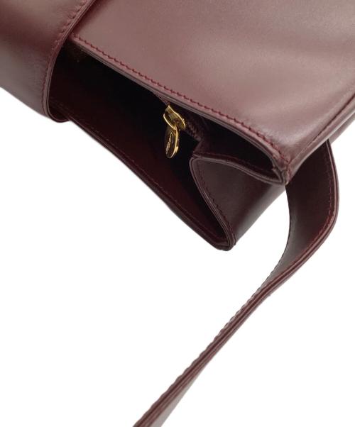 Cartier（カルティエ）Cartier (カルティエ) ショルダーバッグ　ターンロック ボルドーの古着・服飾アイテム