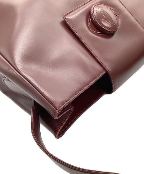 Cartier（カルティエ）Cartier (カルティエ) ショルダーバッグ　ターンロック ボルドーの古着・服飾アイテム