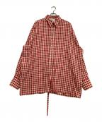 amiアミ）の古着「長袖シャツ　チェック」｜レッド×ホワイト