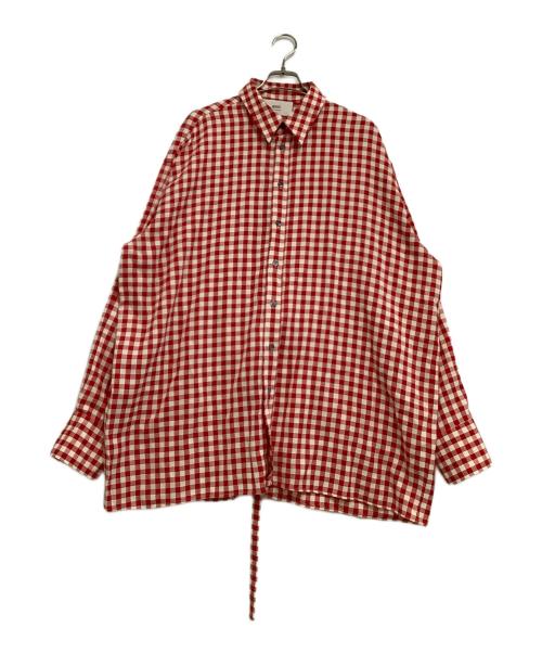 ami（アミ）ami (アミ) 長袖シャツ　チェック レッド×ホワイト サイズ:Lの古着・服飾アイテム