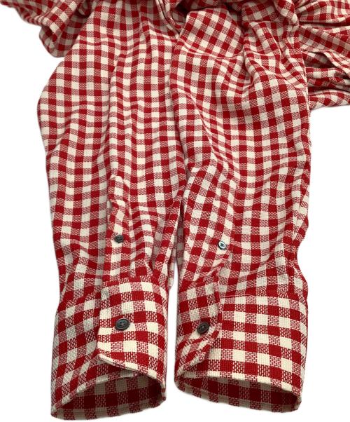 ami（アミ）ami (アミ) 長袖シャツ　チェック レッド×ホワイト サイズ:Lの古着・服飾アイテム