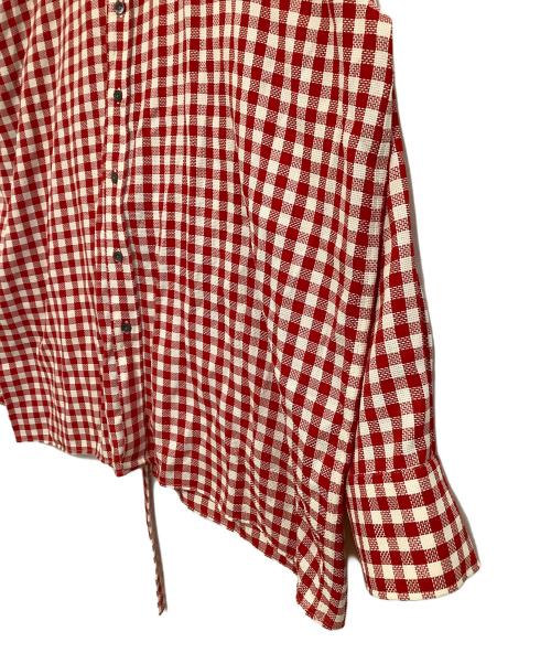 ami（アミ）ami (アミ) 長袖シャツ　チェック レッド×ホワイト サイズ:Lの古着・服飾アイテム