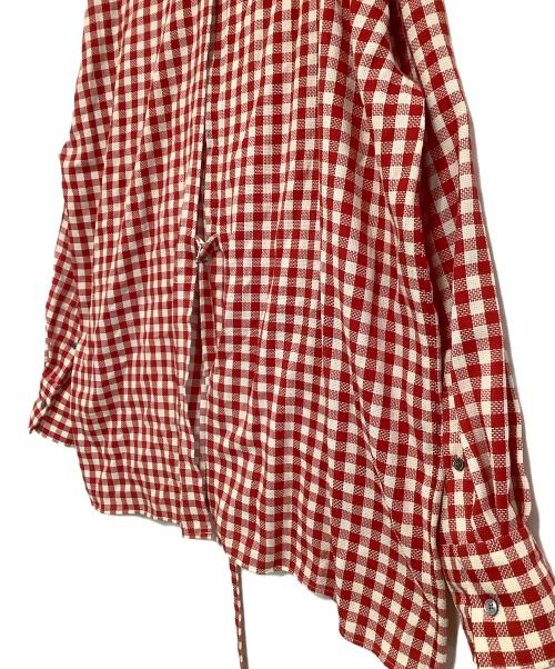 ami（アミ）ami (アミ) 長袖シャツ　チェック レッド×ホワイト サイズ:Lの古着・服飾アイテム