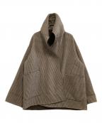 GALERIE VIEギャルリーヴィー）の古着「ウールコート　ウールダブルフェイスフーデッドコート」｜ブラウン