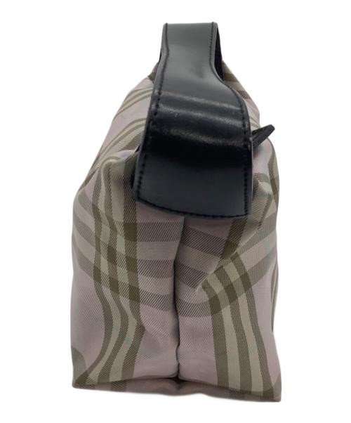 BURBERRY LONDON（バーバリーロンドン）BURBERRY LONDON (バーバリーロンドン) アクセサリーポーチ ピンク×ブラウンの古着・服飾アイテム