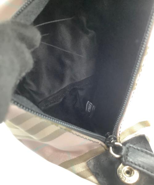 BURBERRY LONDON（バーバリーロンドン）BURBERRY LONDON (バーバリーロンドン) アクセサリーポーチ ピンク×ブラウンの古着・服飾アイテム