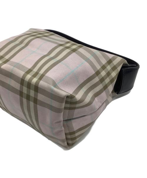 BURBERRY LONDON（バーバリーロンドン）BURBERRY LONDON (バーバリーロンドン) アクセサリーポーチ ピンク×ブラウンの古着・服飾アイテム