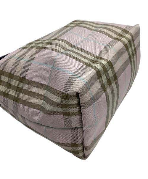 BURBERRY LONDON（バーバリーロンドン）BURBERRY LONDON (バーバリーロンドン) アクセサリーポーチ ピンク×ブラウンの古着・服飾アイテム