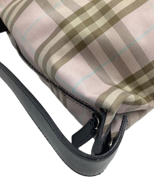 BURBERRY LONDON（バーバリーロンドン）BURBERRY LONDON (バーバリーロンドン) アクセサリーポーチ ピンク×ブラウンの古着・服飾アイテム