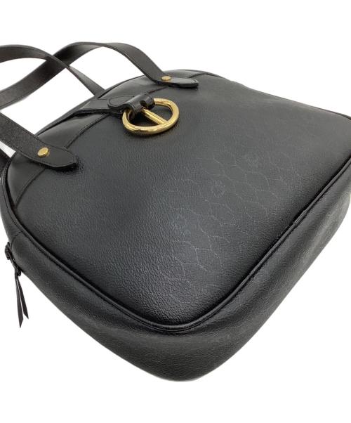Christian Dior（クリスチャン ディオール）Christian Dior (クリスチャン ディオール) ハンドバッグ ハニカム柄 オールド  ブラックの古着・服飾アイテム