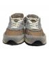 NEW BALANCE (ニューバランス) スニーカー グレー×ブラウン サイズ:27.5：14000円