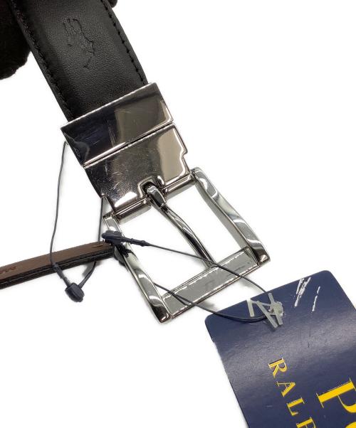 POLO RALPH LAUREN（ポロ・ラルフローレン）POLO RALPH LAUREN (ポロ・ラルフローレン) レザーベルト ブラック×ブラウンの古着・服飾アイテム