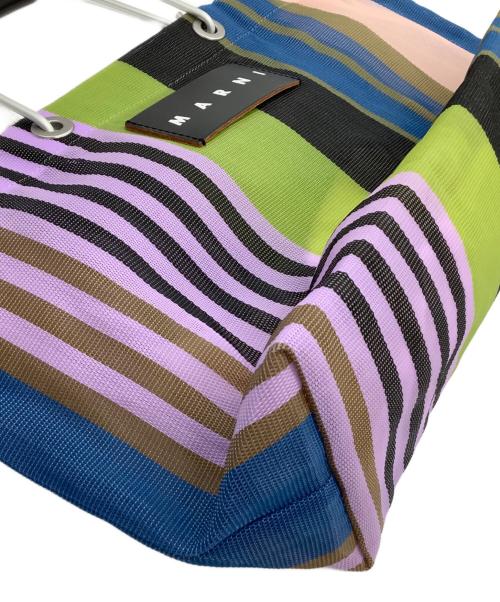 MARNI（マルニ）MARNI (マルニ) トートバッグ　フラワーカフェ ストライプ バッグ ストライプ マルチカラーの古着・服飾アイテム