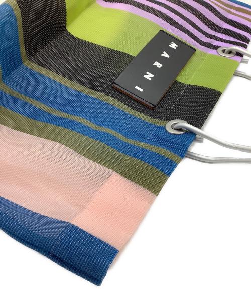 MARNI（マルニ）MARNI (マルニ) トートバッグ　フラワーカフェ ストライプ バッグ ストライプ マルチカラーの古着・服飾アイテム