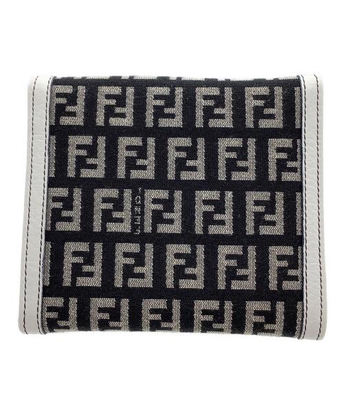 FENDI（フェンディ）FENDI (フェンディ) 3つ折り財布 ズッキーノ ブラック×ホワイトの古着・服飾アイテム