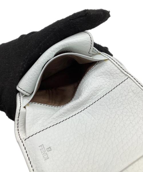 FENDI（フェンディ）FENDI (フェンディ) 3つ折り財布 ズッキーノ ブラック×ホワイトの古着・服飾アイテム