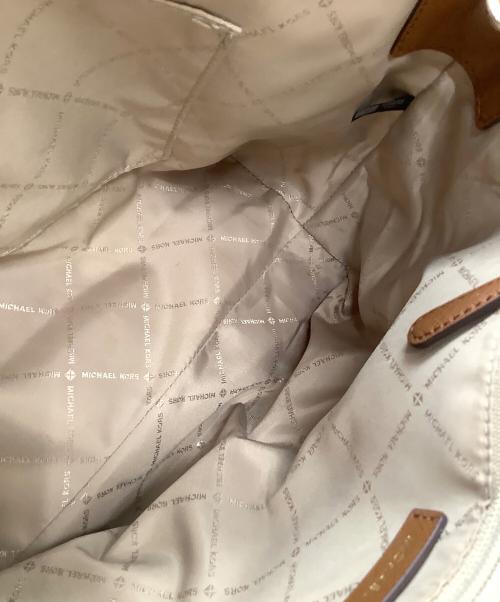 MICHAEL KORS（マイケル・コース）MICHAEL KORS (マイケル・コース) 2WAYハンドバッグ ブラウン×ホワイトの古着・服飾アイテム