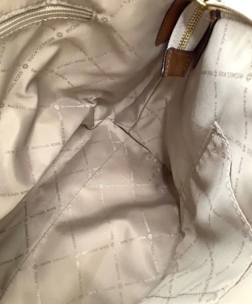 MICHAEL KORS（マイケル・コース）MICHAEL KORS (マイケル・コース) 2WAYハンドバッグ ブラウン×ホワイトの古着・服飾アイテム