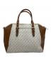 MICHAEL KORS (マイケル・コース) 2WAYハンドバッグ ブラウン×ホワイト：8000円
