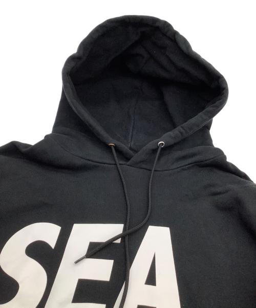 WIND AND SEA（ウィンダンシー）WIND AND SEA (ウィンダンシー) プルオーバーパーカー　両面ロゴプリント ブラック サイズ:XLの古着・服飾アイテム