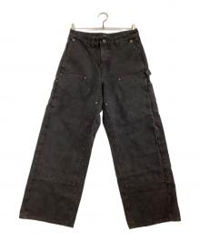 Vuja De（ヴジャデ）の古着「デニムパンツ　 ANDO HEAVY DOUBLE KNEE PANTS」｜ブラック