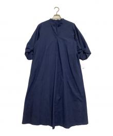 MACKINTOSH LONDON（マッキントッシュ ロンドン）の古着「半袖ワンピース　コットンナイロンサッカーワンピース」｜ネイビー