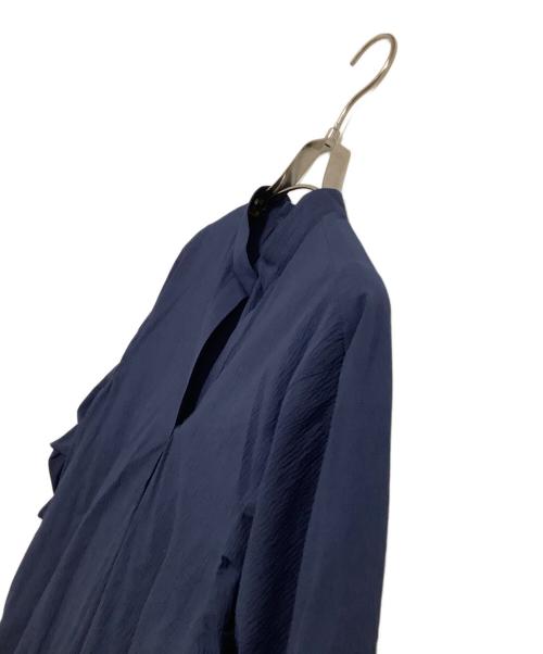 MACKINTOSH LONDON（マッキントッシュ ロンドン）MACKINTOSH LONDON (マッキントッシュ ロンドン) 半袖ワンピース　コットンナイロンサッカーワンピース ネイビー サイズ:38 未使用品の古着・服飾アイテム