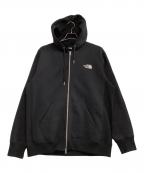 THE NORTH FACEザ ノース フェイス）の古着「ジップパーカー　スクエアロゴフルジップ」｜ブラック