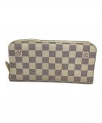 LOUIS VUITTONルイ ヴィトン）の古着「長財布 ダミエ・アズール ポルトフォイユ・アンソリット」｜アイボリー