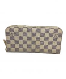 LOUIS VUITTON（ルイ ヴィトン）の古着「長財布 ダミエ・アズール ポルトフォイユ・アンソリット」｜アイボリー