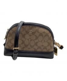 COACH（コーチ）の古着「ショルダーバッグ　シグネチャー」｜ブラウン×ブラック