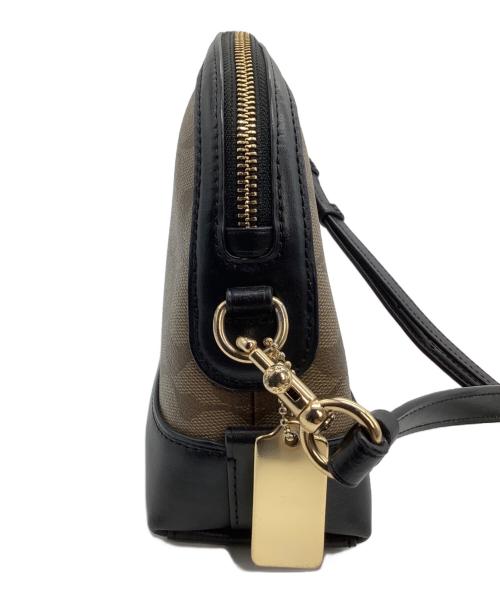 COACH（コーチ）COACH (コーチ) ショルダーバッグ　シグネチャー ブラウン×ブラックの古着・服飾アイテム