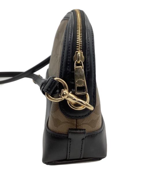 COACH（コーチ）COACH (コーチ) ショルダーバッグ　シグネチャー ブラウン×ブラックの古着・服飾アイテム
